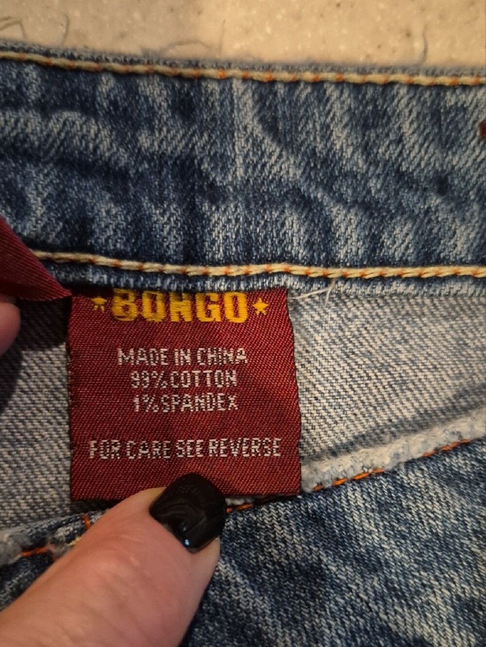 BONGO Light Wash Denim Jeans with Butterfly Embroidery Pockets 13 - Picture 3 of 9